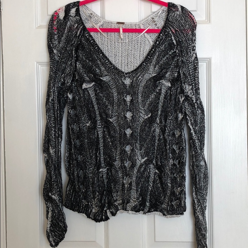 Free People Cotton knit sweater